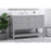 Elegant Theo 48" Single Bathroom Vanity, Gray/Backsplash
