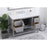 Elegant Theo 48" Single Bathroom Vanity, Gray/Backsplash