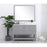 Elegant Theo 48" Single Bathroom Vanity, Gray/Backsplash