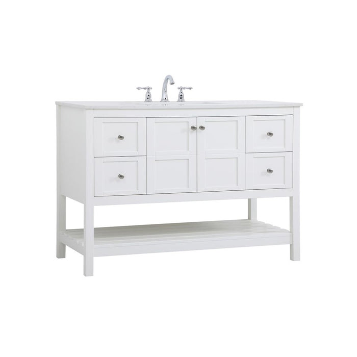 Elegant Kitchen/Bath Theo 48" Single Bathroom Vanity, White