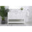 Elegant Theo 48" Single Bathroom Vanity, White/Backsplash