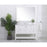 Elegant Theo 48" Single Bathroom Vanity, White/Backsplash