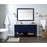 Elegant Kitchen/Bath Theo 60" Single Bathroom Vanity, Blue