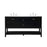 Elegant Kitchen/Bath Theo 60" Double Bathroom Vanity, Black - VF16460DBK