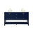 Elegant Kitchen/Bath Theo 60" Double Bathroom Vanity, Blue - VF16460DBL