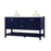 Elegant Kitchen/Bath Theo 60" Double Bathroom Vanity, Blue