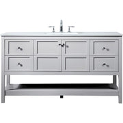 Elegant Kitchen/Bath Theo 60" Single Bathroom Vanity, Gray - VF16460DGR