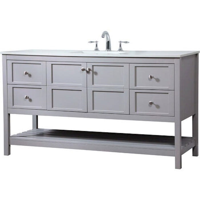 Elegant Kitchen/Bath Theo 60" Single Bathroom Vanity, Gray