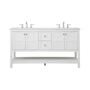 Elegant Kitchen/Bath Theo 60" Double Bathroom Vanity, White - VF16460DWH