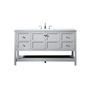 Elegant Kitchen/Bath Theo 60" Single Bathroom Vanity, Grey - VF16460GR