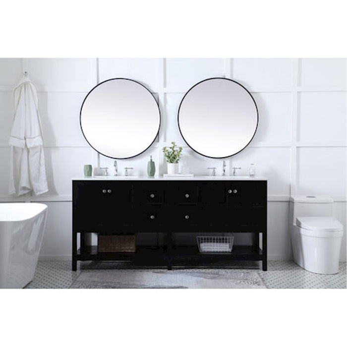 Elegant Kitchen/Bath Theo 72" Double Bathroom Vanity, Black