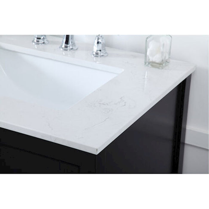 Elegant Kitchen/Bath Theo 72" Double Bathroom Vanity, Black