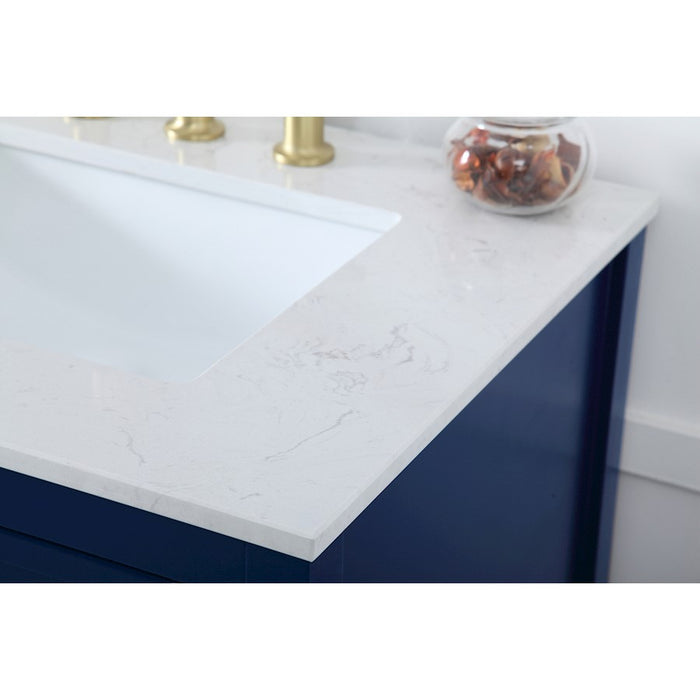 Elegant Kitchen/Bath Theo 72" Double Bathroom Vanity, Blue