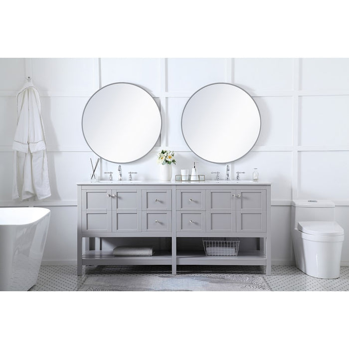 Elegant Kitchen/Bath Theo 72" Double Bathroom Vanity, Gray