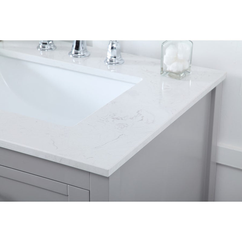 Elegant Kitchen/Bath Theo 72" Double Bathroom Vanity, Gray