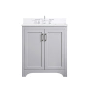 Elegant Moore 30" Single Bathroom Vanity, Grey/Backsplash - VF17030GR-BS