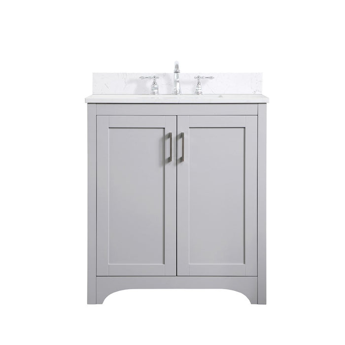 Elegant Moore 30" Single Bathroom Vanity, Grey/Backsplash - VF17030GR-BS