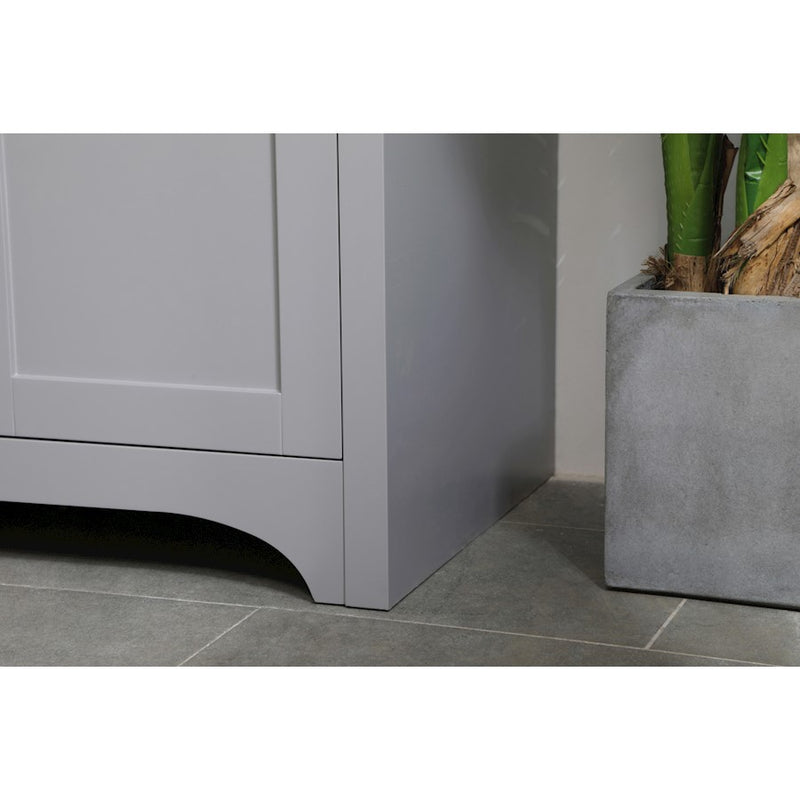 Elegant Moore 30" Single Bathroom Vanity, Grey/Backsplash