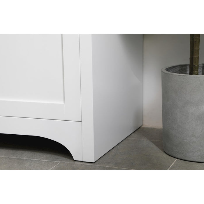Elegant Moore 30" Single Bathroom Vanity, White/Backsplash