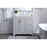 Elegant Moore 36" Single Bathroom Vanity, Grey/Backsplash