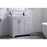 Elegant Moore 36" Single Bathroom Vanity, Grey/Backsplash