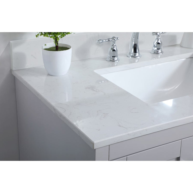 Elegant Moore 36" Single Bathroom Vanity, Grey/Backsplash