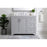Elegant Moore 42" Single Bathroom Vanity, Grey/Backsplash