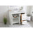 Elegant Moore 42" Single Bathroom Vanity, White/Backsplash