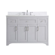 Elegant Moore 48" Single Bathroom Vanity, Grey/Backsplash - VF17048GR-BS