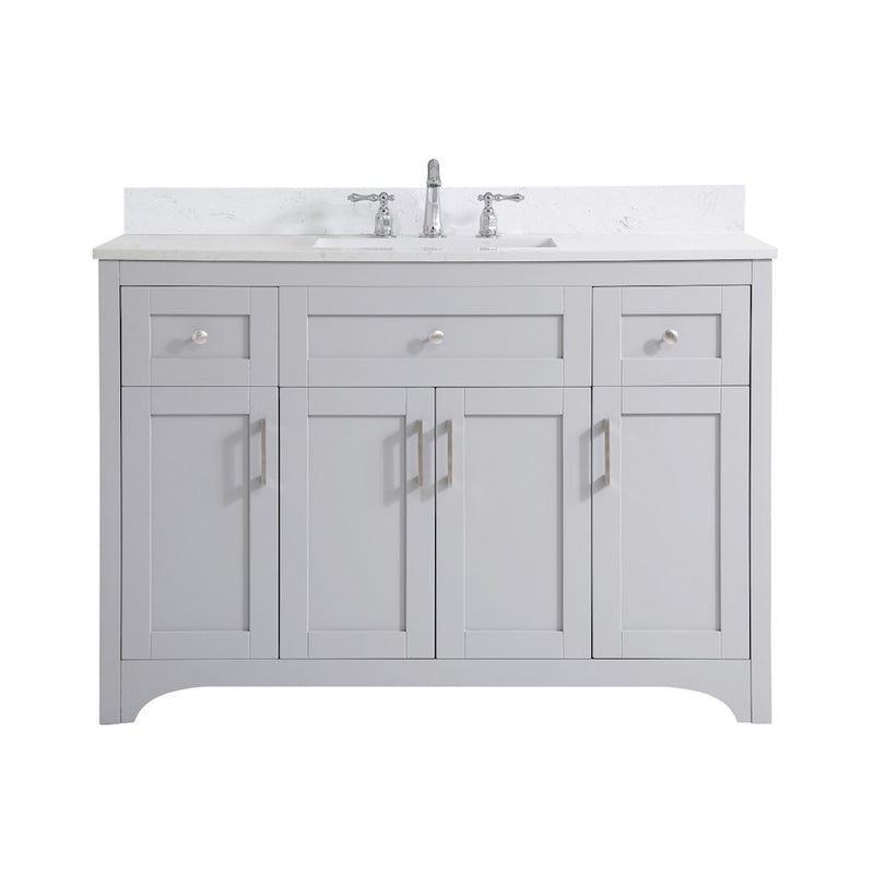 Elegant Moore 48" Single Bathroom Vanity, Grey/Backsplash - VF17048GR-BS