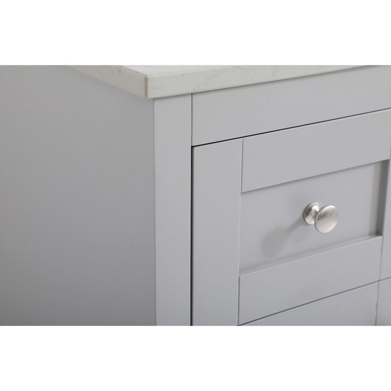 Elegant Moore 48" Single Bathroom Vanity, Grey/Backsplash