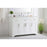 Elegant Moore 48" Single Bathroom Vanity, White/Backsplash
