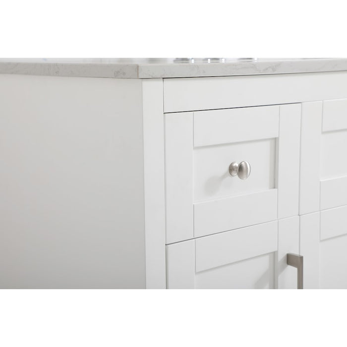 Elegant Moore 48" Single Bathroom Vanity, White/Backsplash