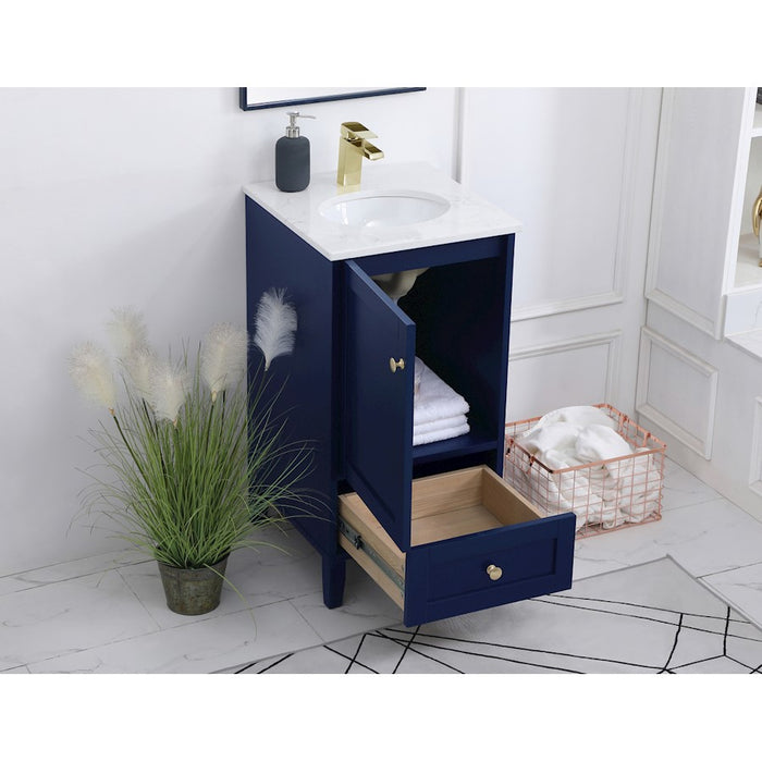 Elegant Kitchen/Bath Sommerville 18" Single Bathroom Vanity, Blue