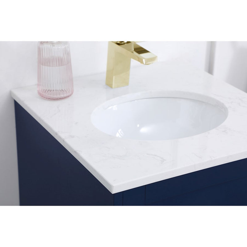 Elegant Kitchen/Bath Sommerville 18" Single Bathroom Vanity, Blue