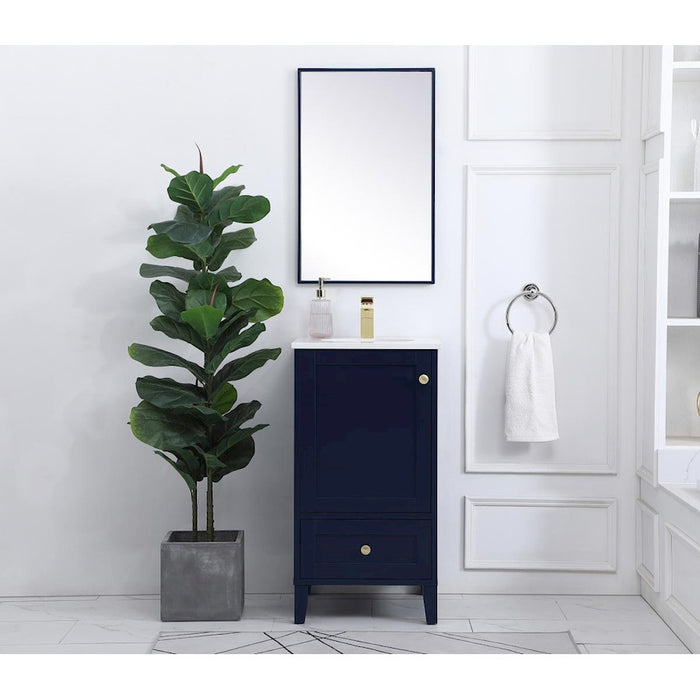 Elegant Kitchen/Bath Sommerville 18" Single Bathroom Vanity, Blue