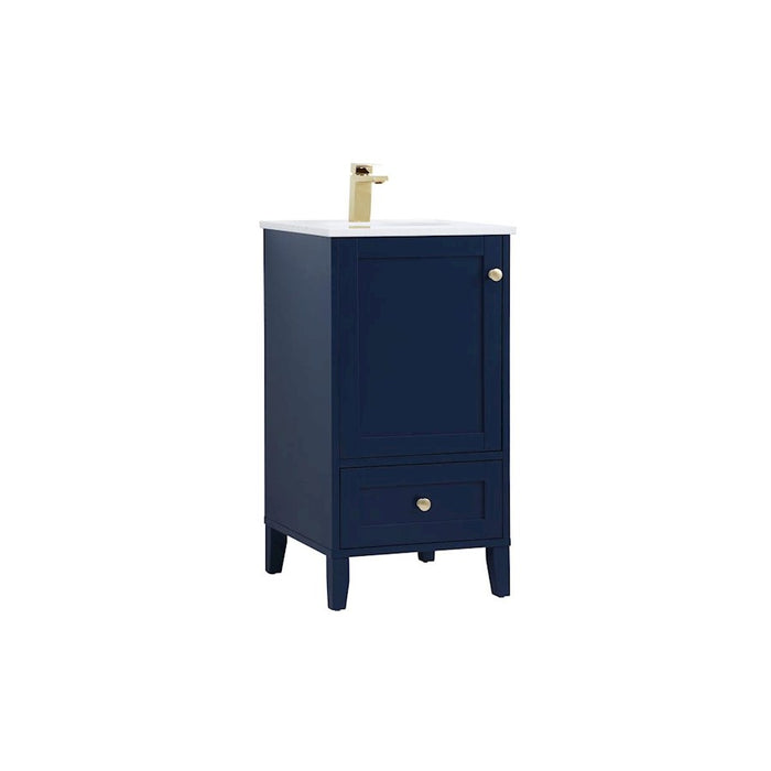 Elegant Kitchen/Bath Sommerville 18" Single Bathroom Vanity, Blue