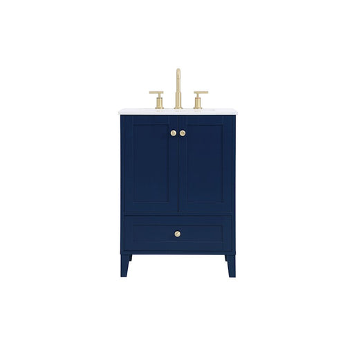 Elegant Kitchen/Bath Sommerville 24" Single Bathroom Vanity, Blue - VF18024BL