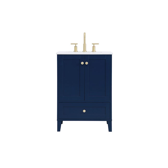 Elegant Kitchen/Bath Sommerville 24" Single Bathroom Vanity, Blue - VF18024BL