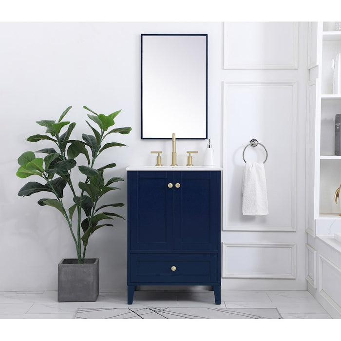 Elegant Kitchen/Bath Sommerville 24" Single Bathroom Vanity, Blue