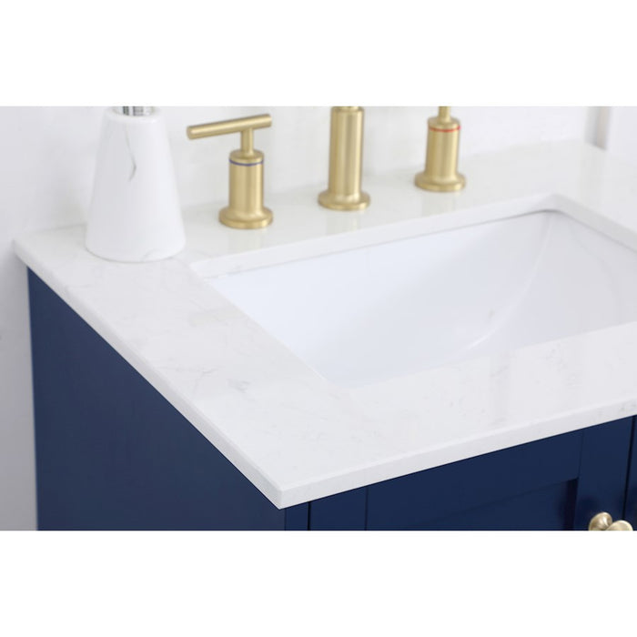 Elegant Kitchen/Bath Sommerville 24" Single Bathroom Vanity, Blue