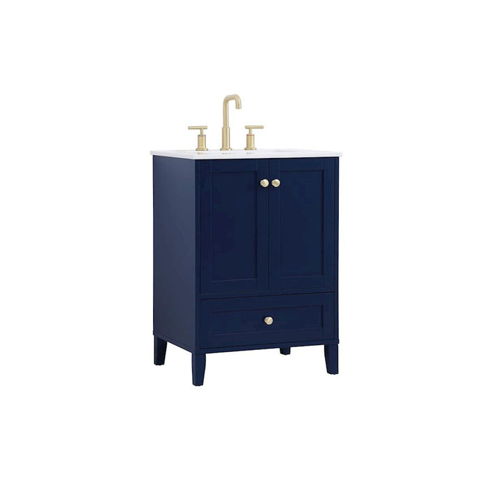 Elegant Kitchen/Bath Sommerville 24" Single Bathroom Vanity, Blue