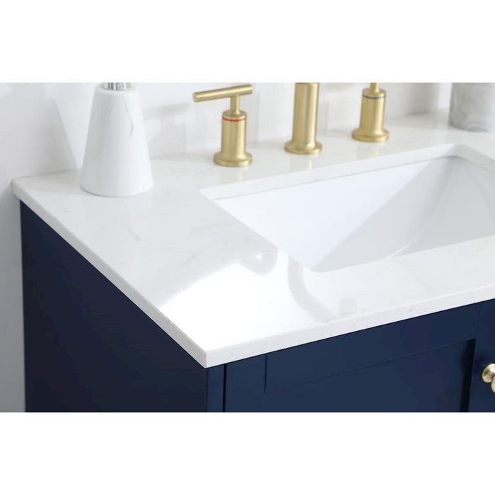 Elegant Kitchen/Bath Sommerville 30" Single Bathroom Vanity, Blue