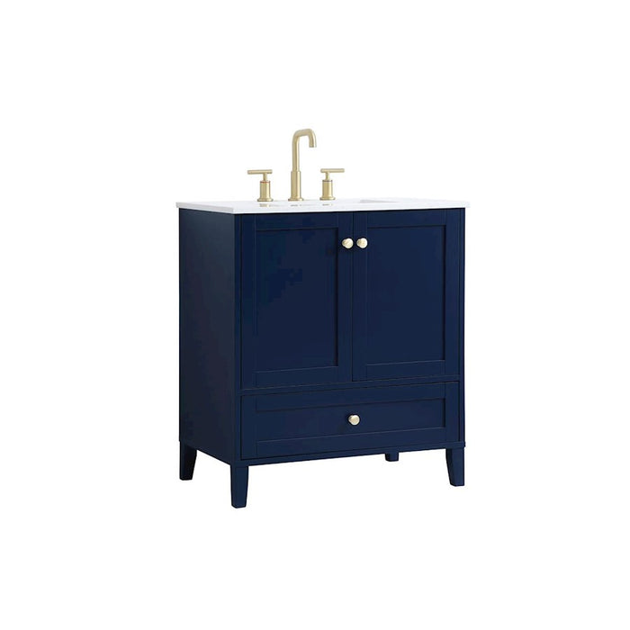 Elegant Kitchen/Bath Sommerville 30" Single Bathroom Vanity, Blue