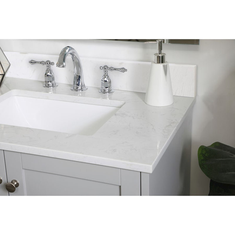 Elegant Sommerville 30" Single Bathroom Vanity, Grey/Backsplash