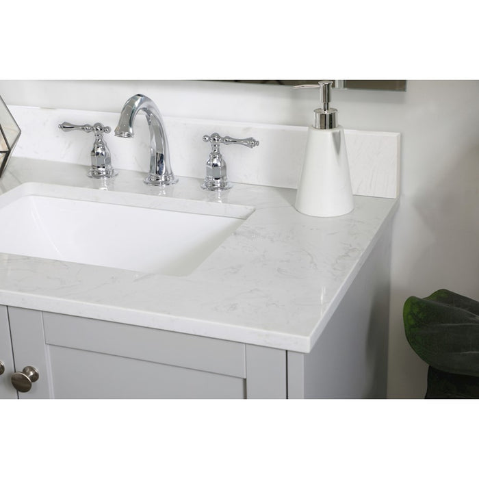 Elegant Sommerville 30" Single Bathroom Vanity, Grey/Backsplash