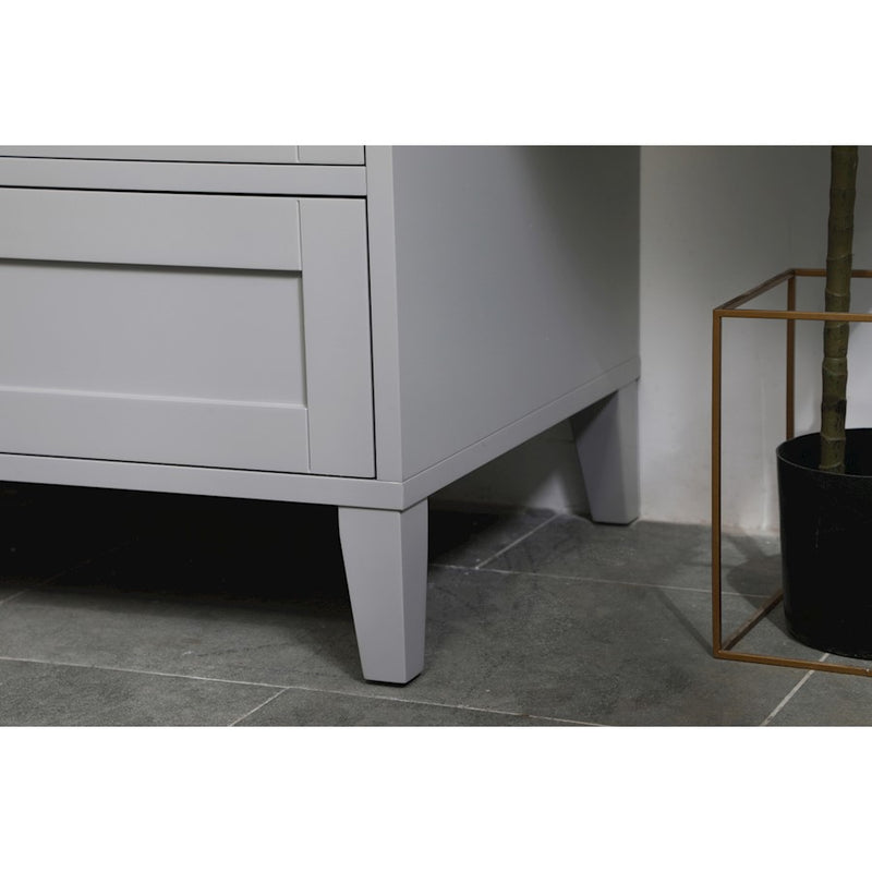 Elegant Sommerville 30" Single Bathroom Vanity, Grey/Backsplash