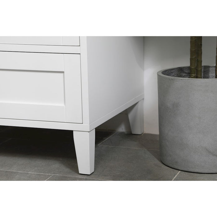 Elegant Sommerville 30" Single Bathroom Vanity, White/Backsplash
