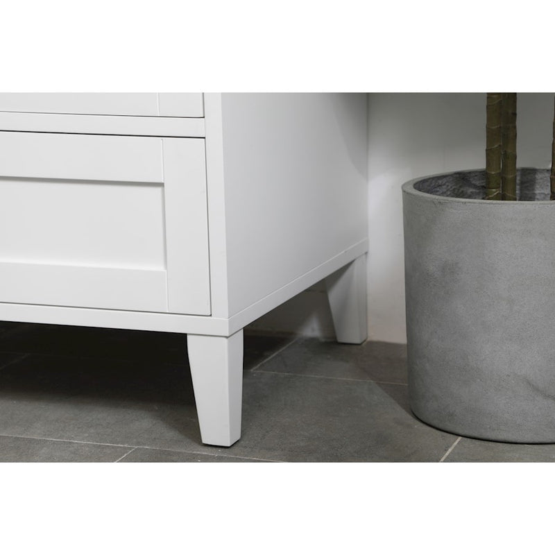 Elegant Sommerville 30" Single Bathroom Vanity, White/Backsplash