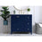 Elegant Sommerville 36" Single Bathroom Vanity, Blue/Backsplash